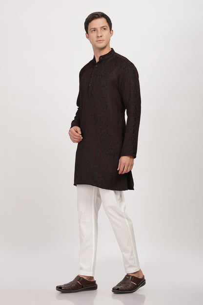 The Midnight Weave Kurta