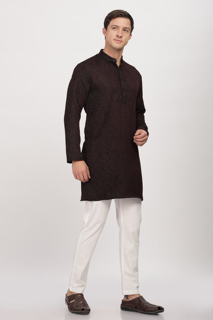 The Midnight Weave Kurta