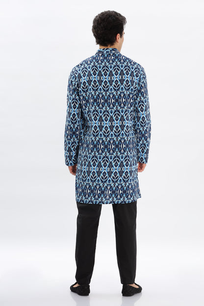 The Azure Ikat Kurta