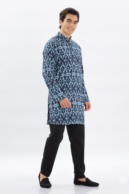 The Azure Ikat Kurta