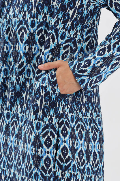 The Azure Ikat Kurta