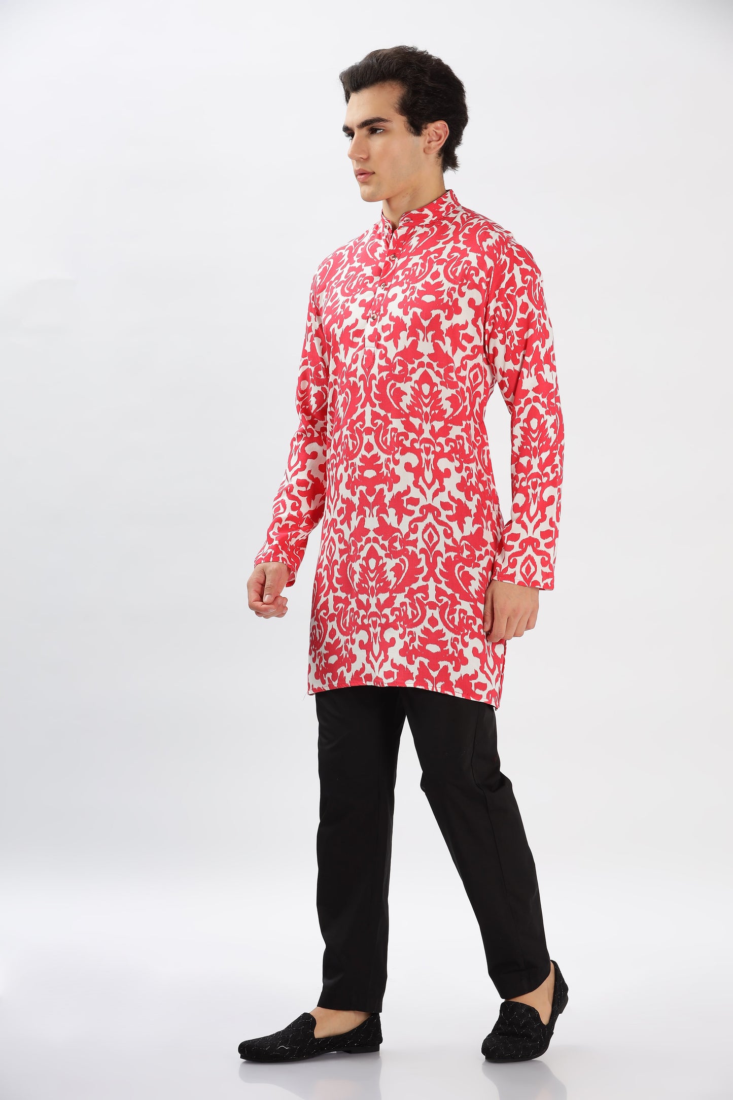 The Crimson Current Kurta
