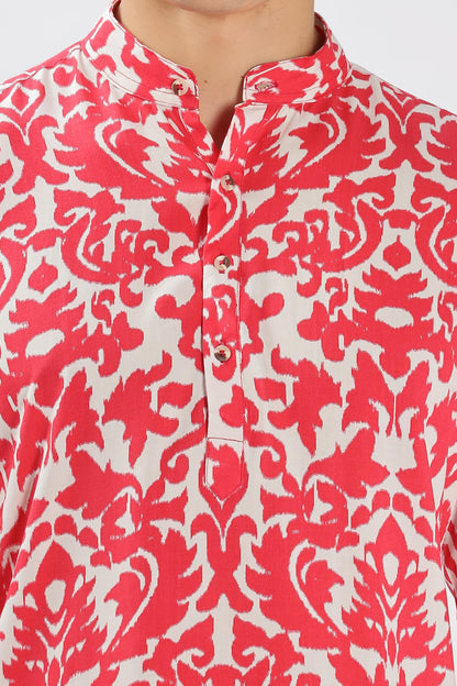 The Crimson Current Kurta